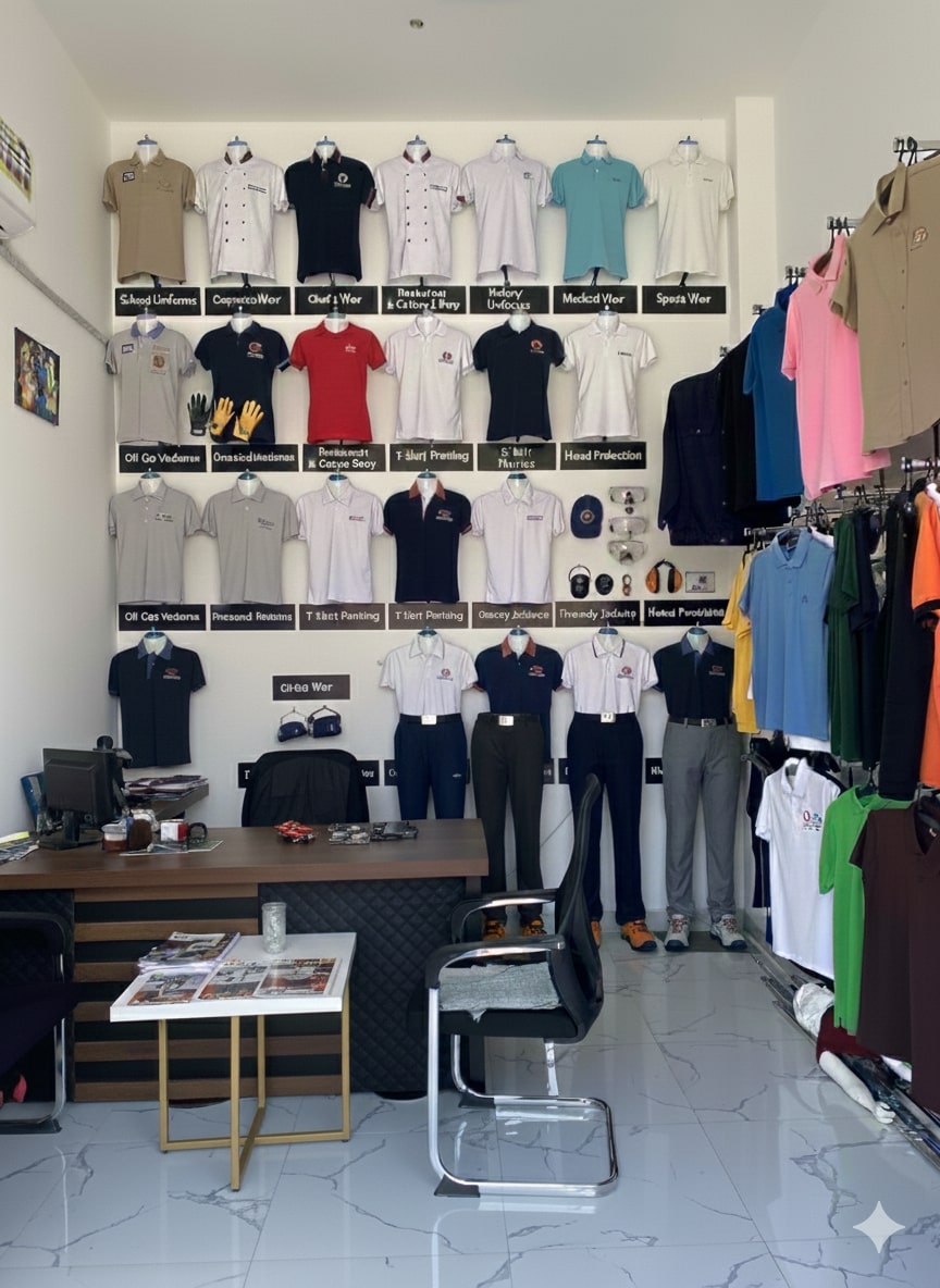 Uniform manufacturer and supplier in Muscat, Oman - Professional uniform manufacturing facility